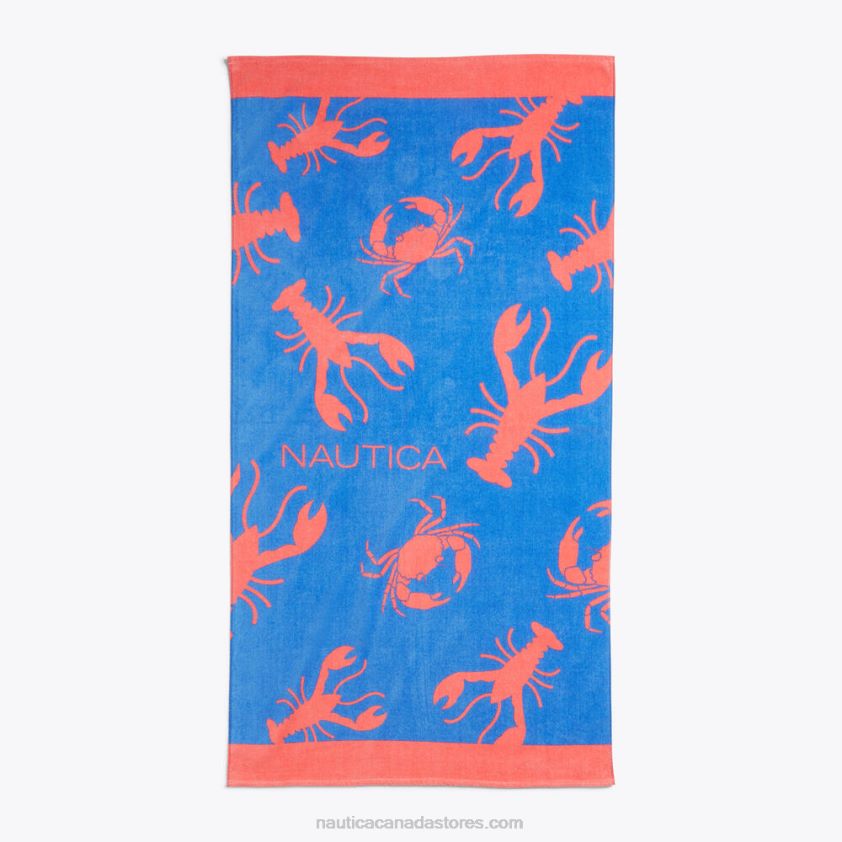 Lobster Print Beach Towel Nautica Men Turquoise R260HV247