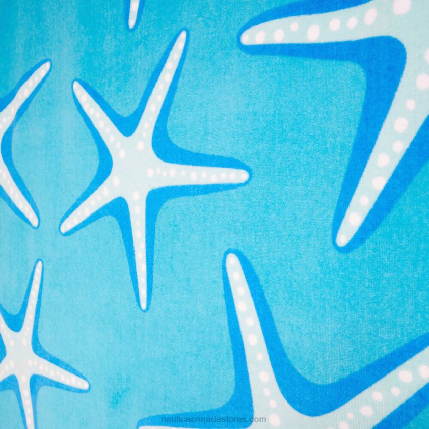 Starfish Print Beach Towel Nautica Men Azure Blue R260HV211