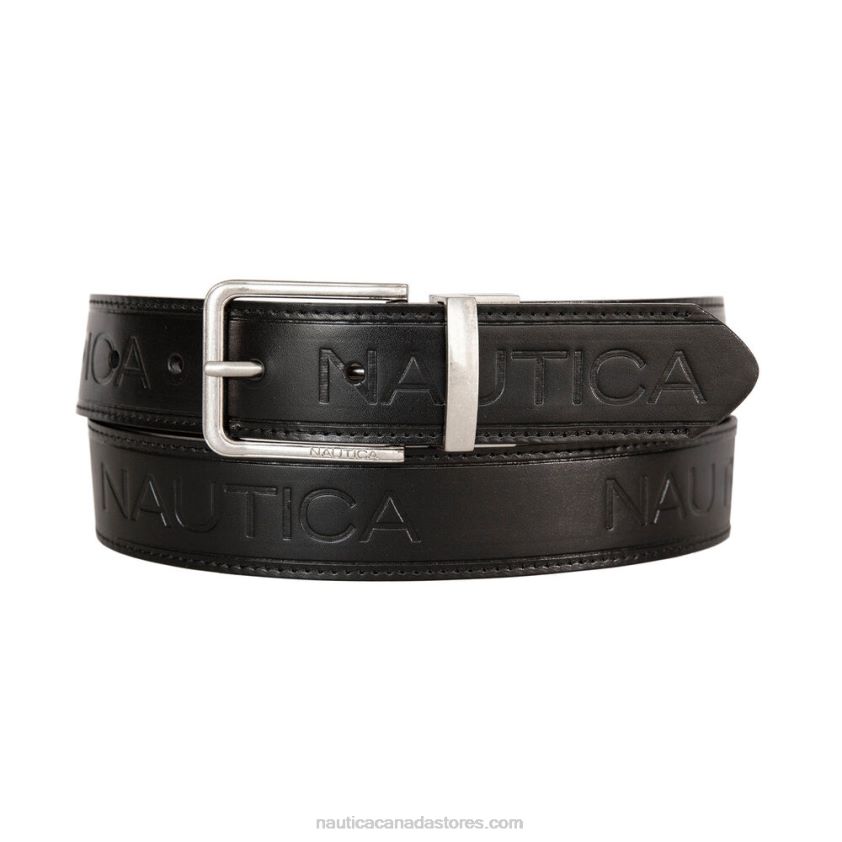 Logo Embossed Belt Nautica Men Black R260HV126