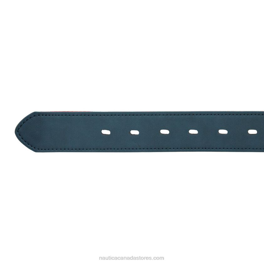 Logo Embossed Belt Nautica Men Nautica Red/Orange R260HV164
