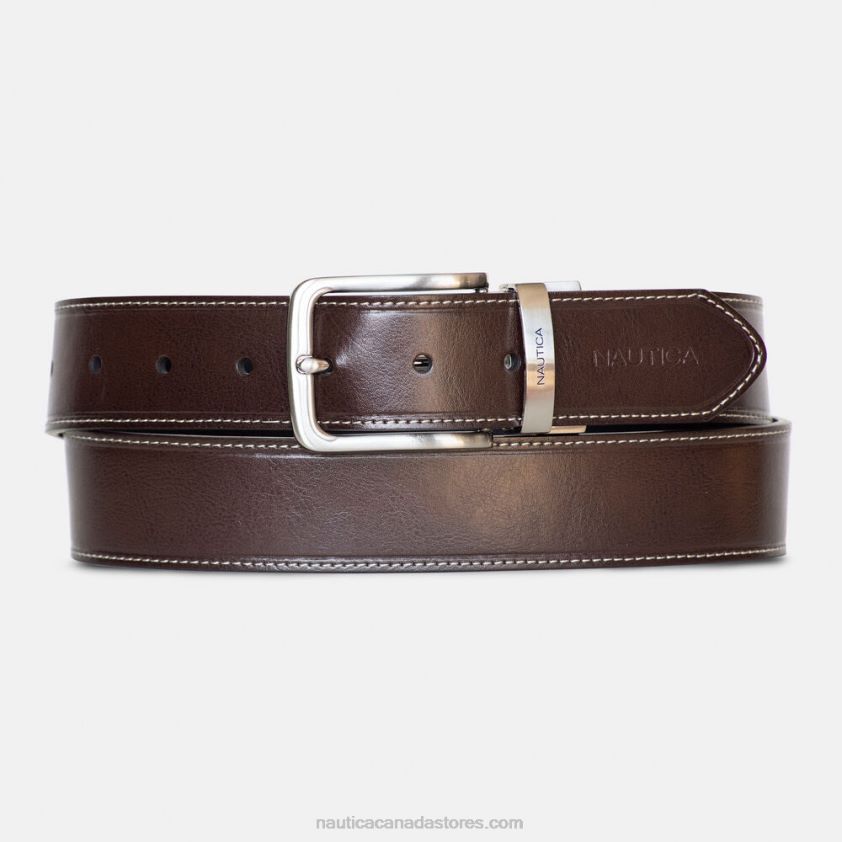 Reversible Belt Nautica Men Brown Stone R260HV103