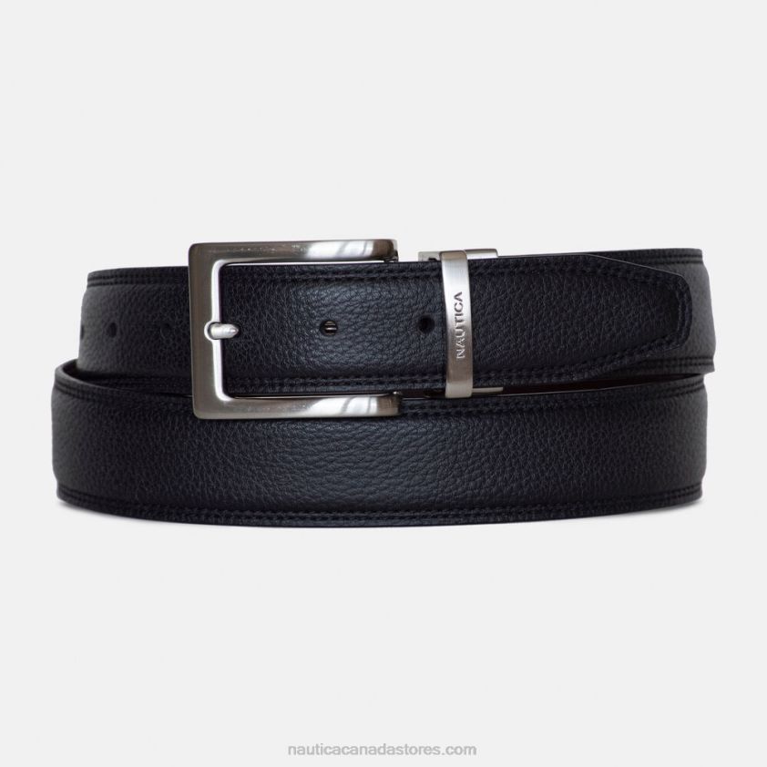 Reversible Leather Belt Nautica Men True Black R260HV545