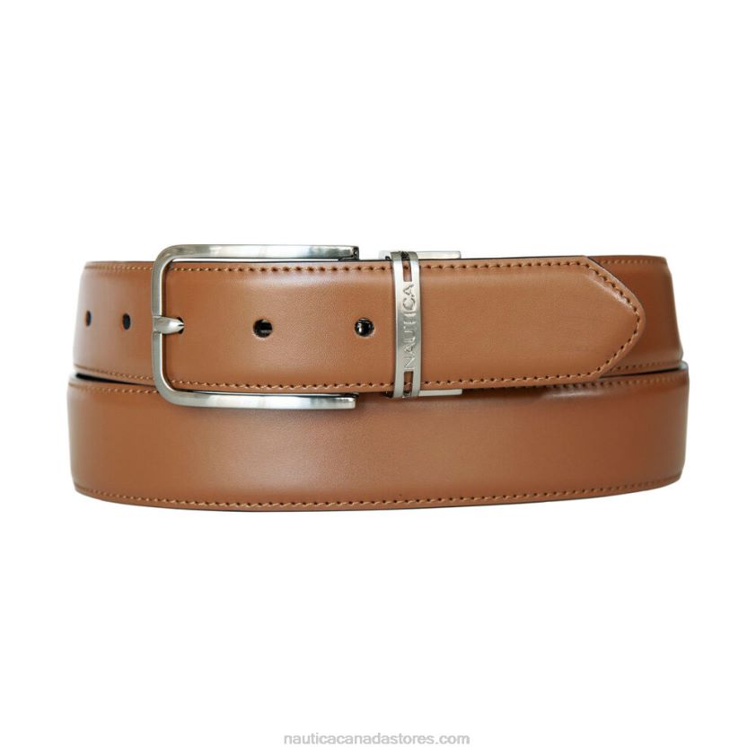 Reversible Leather Dress Belt Nautica Men Khaki Beach R260HV160
