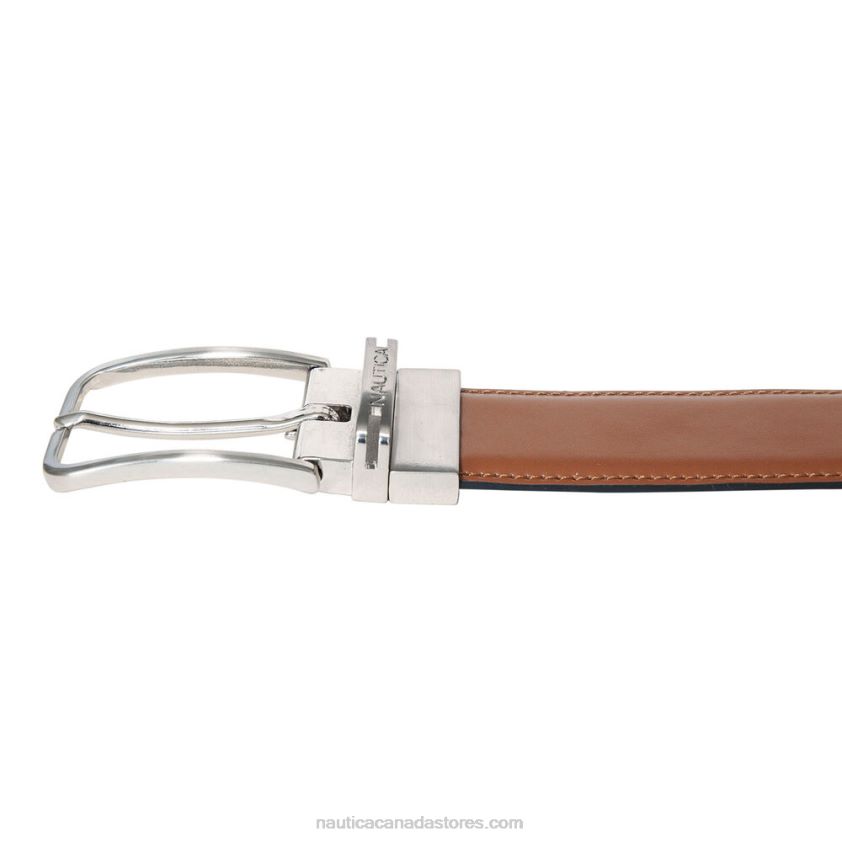 Reversible Leather Dress Belt Nautica Men Khaki Beach R260HV160