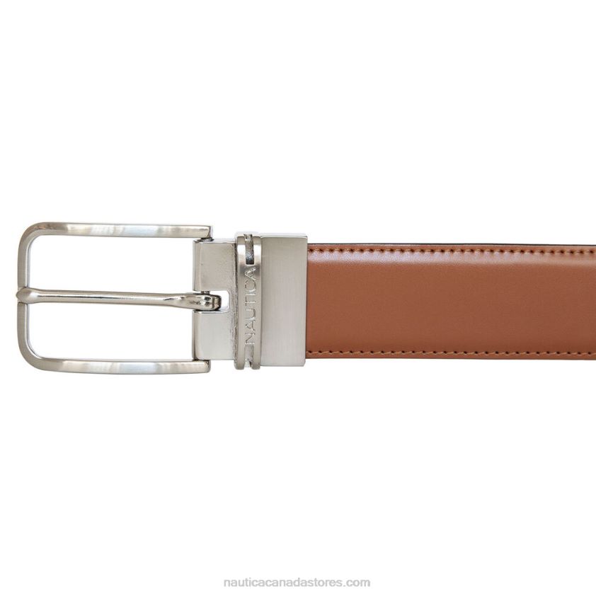 Reversible Leather Dress Belt Nautica Men Khaki Beach R260HV160
