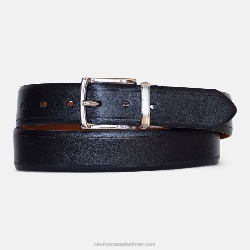 Reversible Pebbled Belt Nautica Men True Black R260HV145