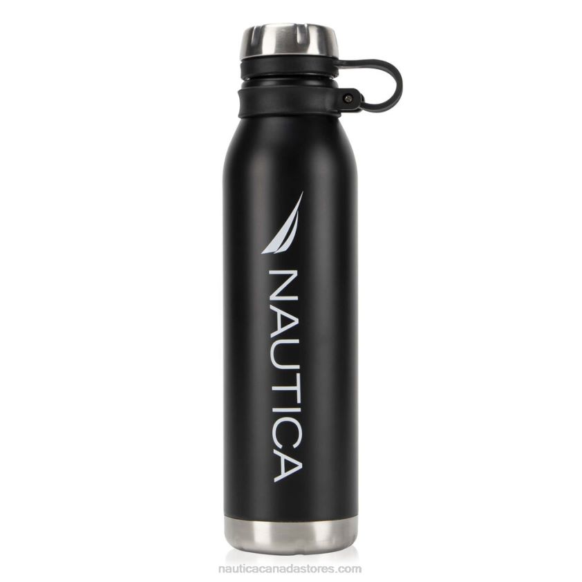 Logo Double-Walled Stainless Steel Water Bottle Nautica Men True Black R260HV915
