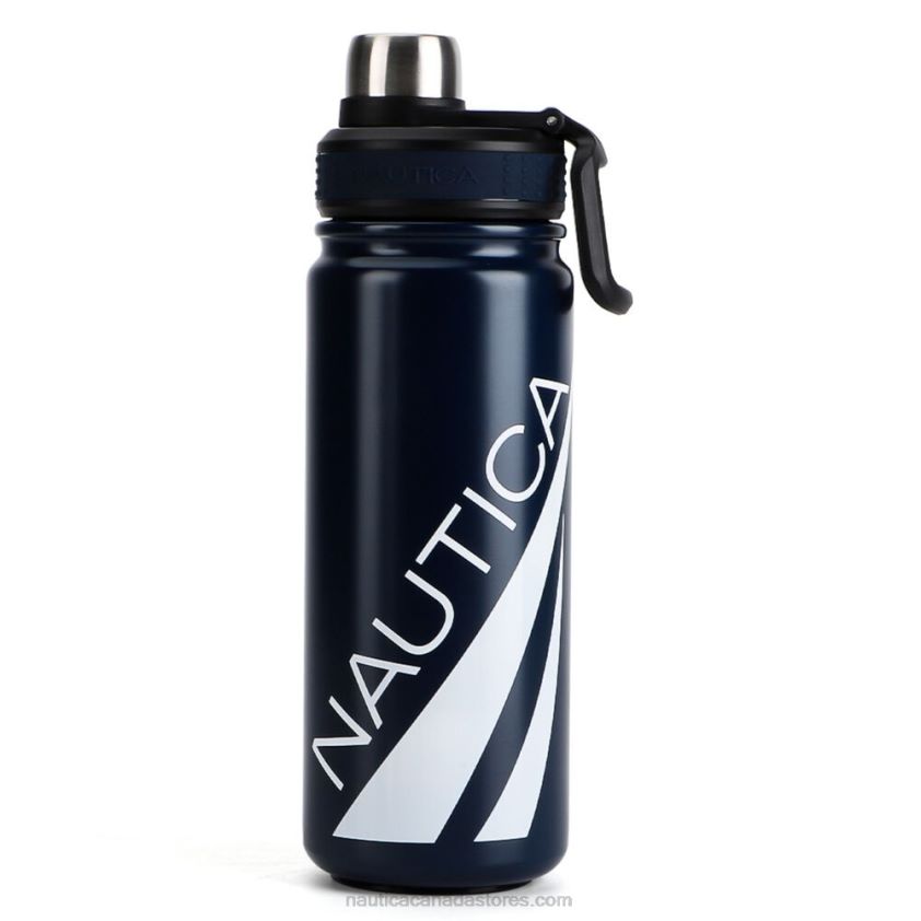 Oversized Logo Double-Walled Stainless Steel Water Bottle Nautica Men Navy R260HV273