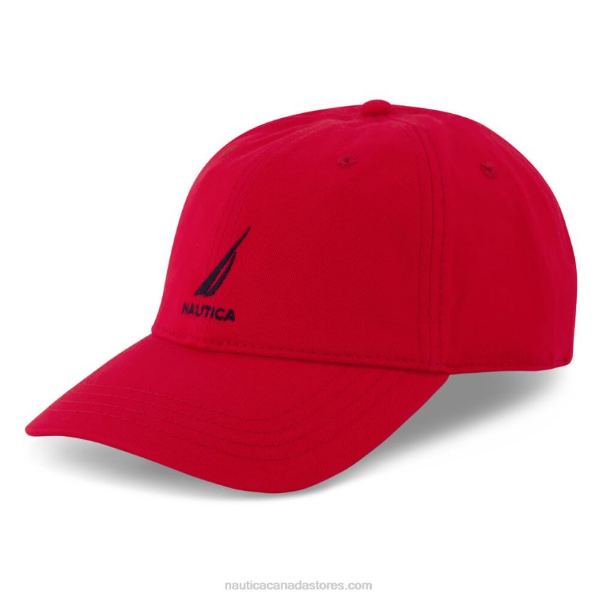 J-Class Embroidered Cap Nautica Men Flare Red R260HV666