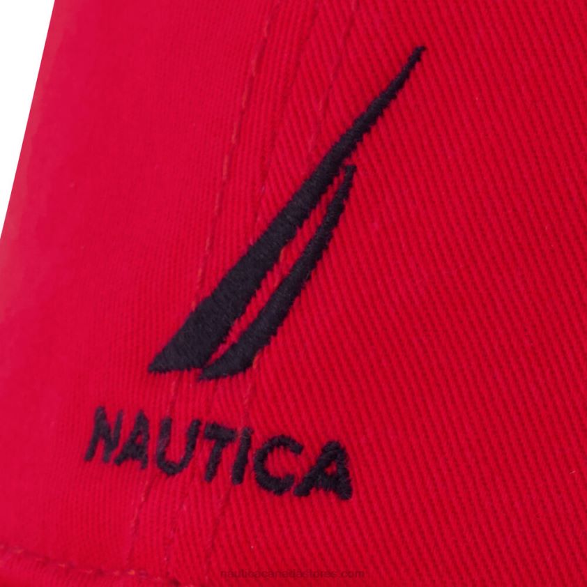 J-Class Embroidered Cap Nautica Men Flare Red R260HV666