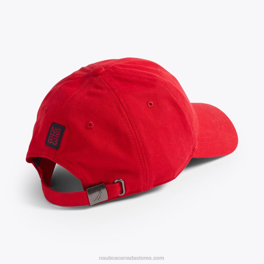 J-Class Embroidered Cap Nautica Men Flare Red R260HV666