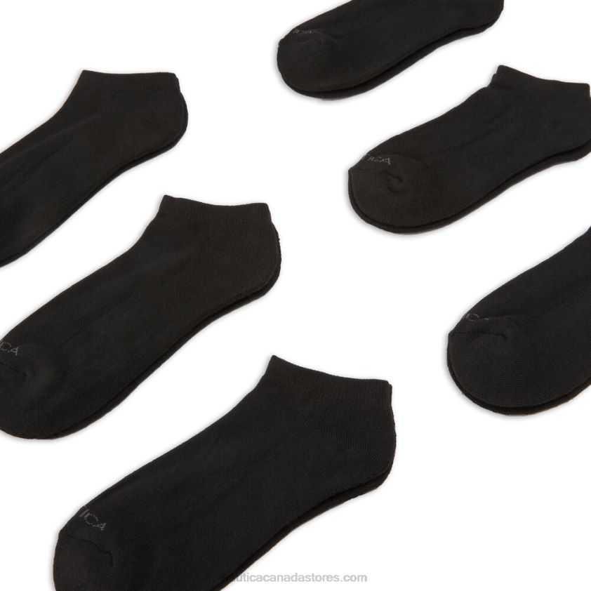 6 Pack Athletic Core Sock Nautica Men True Black R260HV124