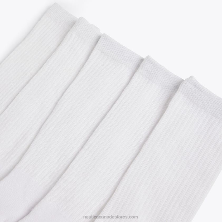 Athletic Crew Socks 5-Pack Nautica Men Dove R260HV125