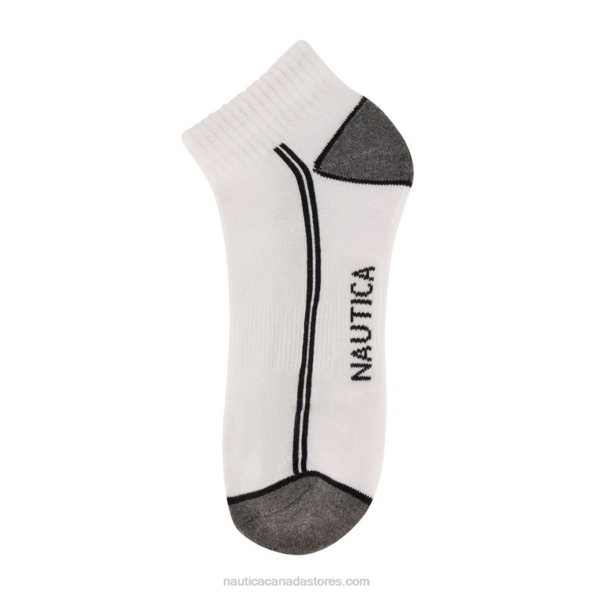 Athletic Logo Quarter Socks 6-Pack Nautica Men Black Onyx R260HV194