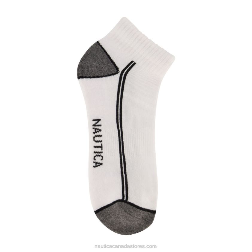 Athletic Logo Quarter Socks 6-Pack Nautica Men Black Onyx R260HV194