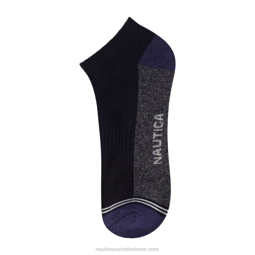Athletic Low-Cut Socks 6-Pack Nautica Men Black Onyx R260HV114