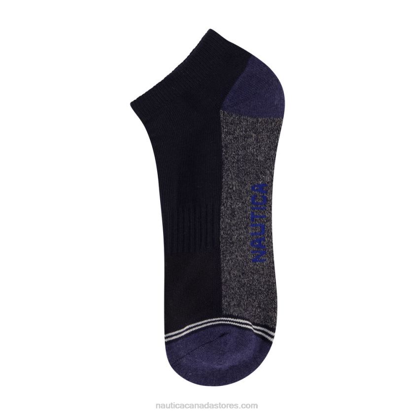Athletic Low-Cut Socks 6-Pack Nautica Men Black Onyx R260HV114