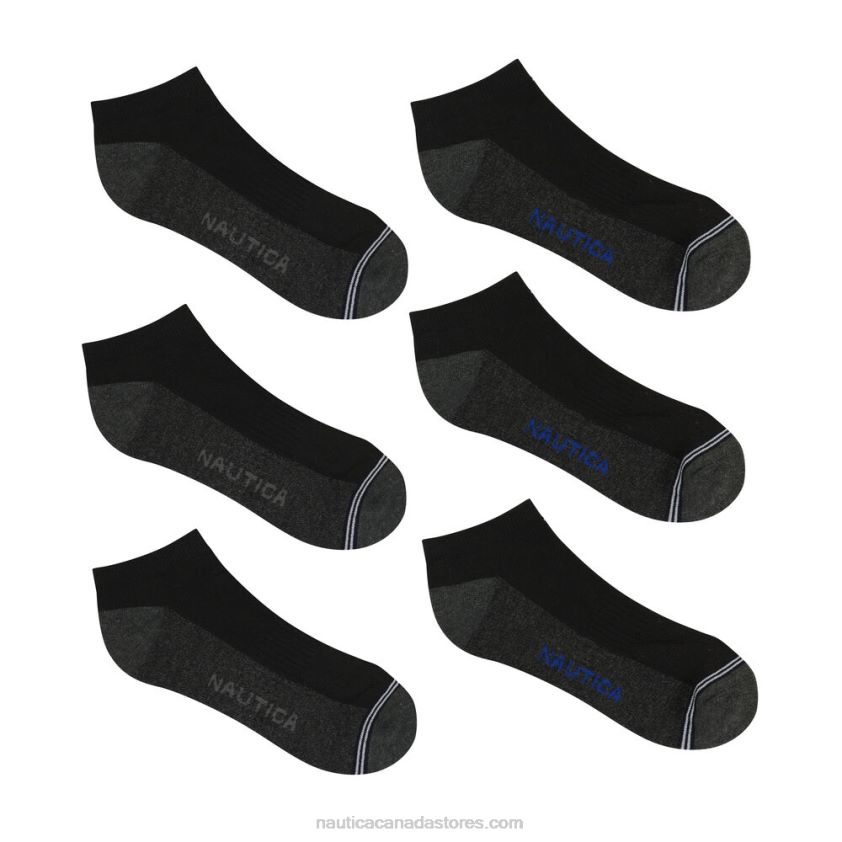 Athletic Low-Cut Socks 6-Pack Nautica Men Black R260HV113