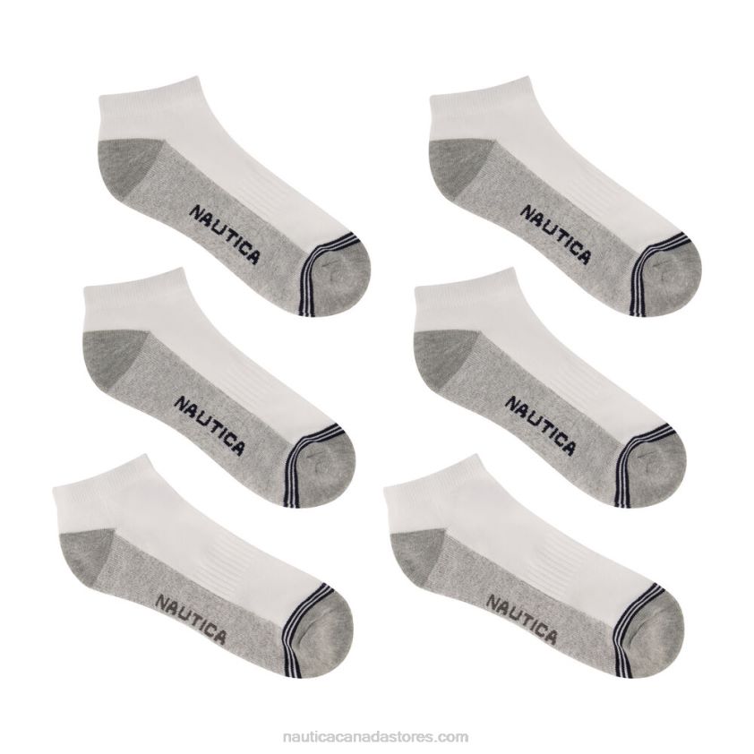 Athletic Low-Cut Socks 6-Pack Nautica Men Dove R260HV66