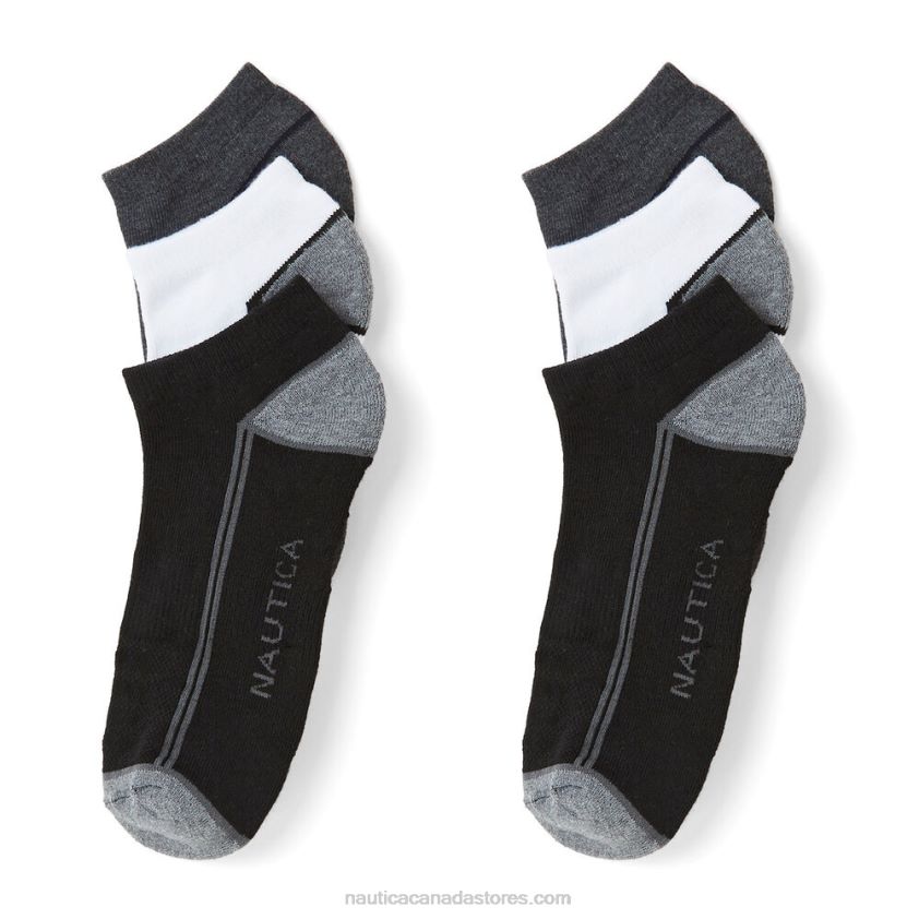 Athletic Low Cut Socks 6-Pack Nautica Men True Quarry R260HV183