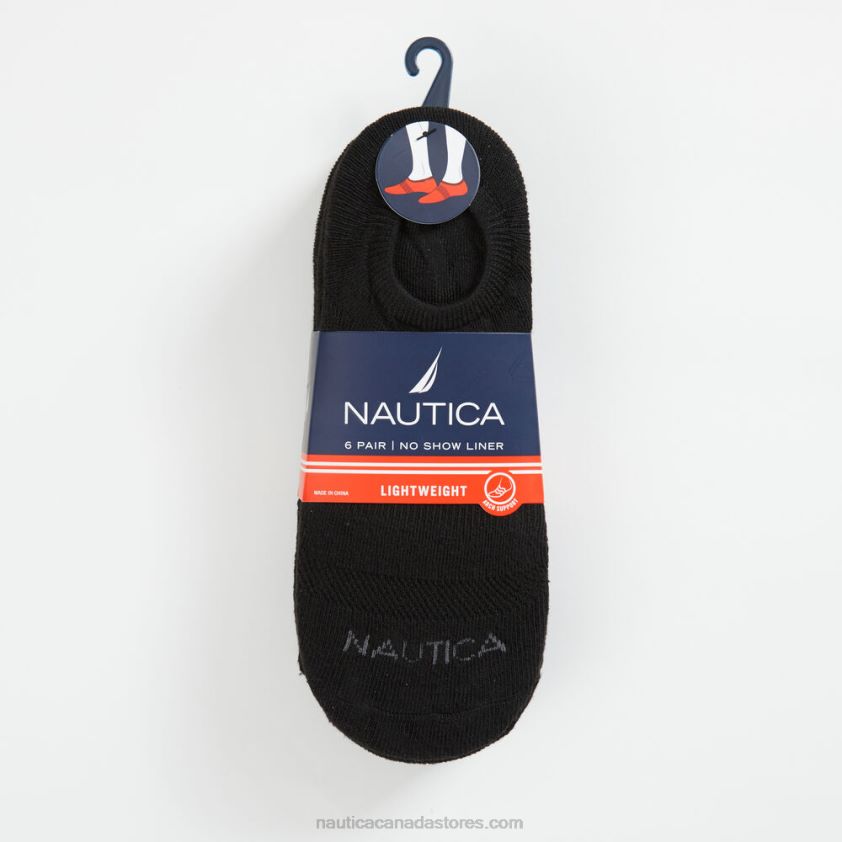Logo Stretch Liner Socks 6-Pack Nautica Men Dove R260HV68