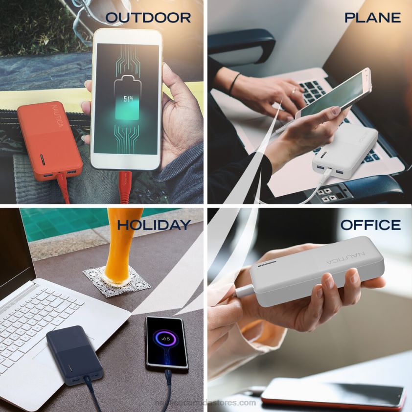 20000Mah Quick Portable Charger Nautica Men Antique White Wash R260HV300