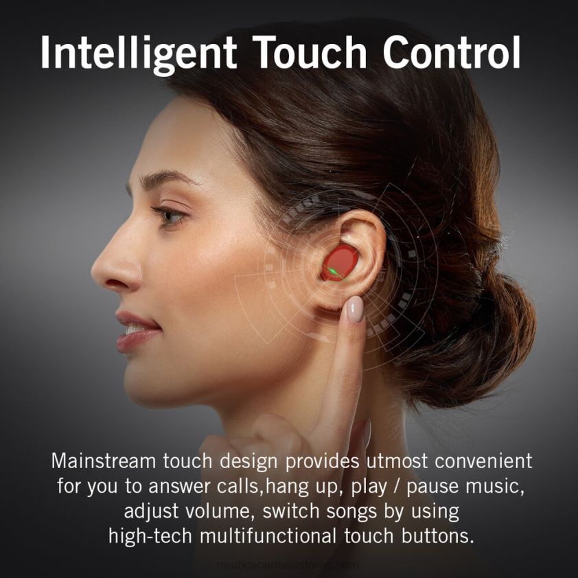 T120 True Wireless Earbuds With Charging Case Nautica Men Black R260HV318