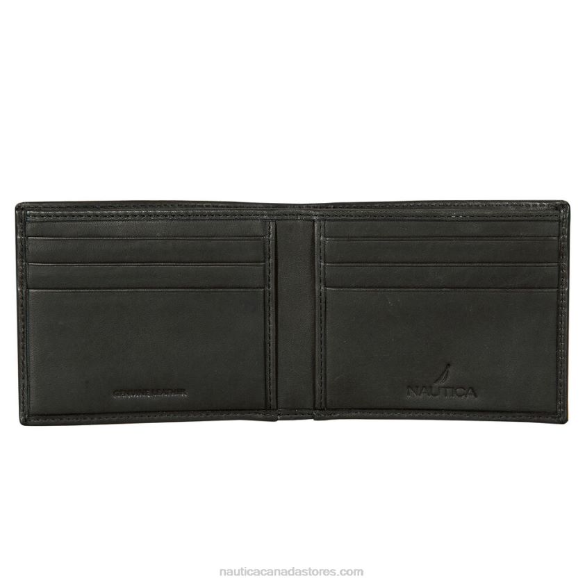 J-Class Leather Wallet Nautica Men Black R260HV210