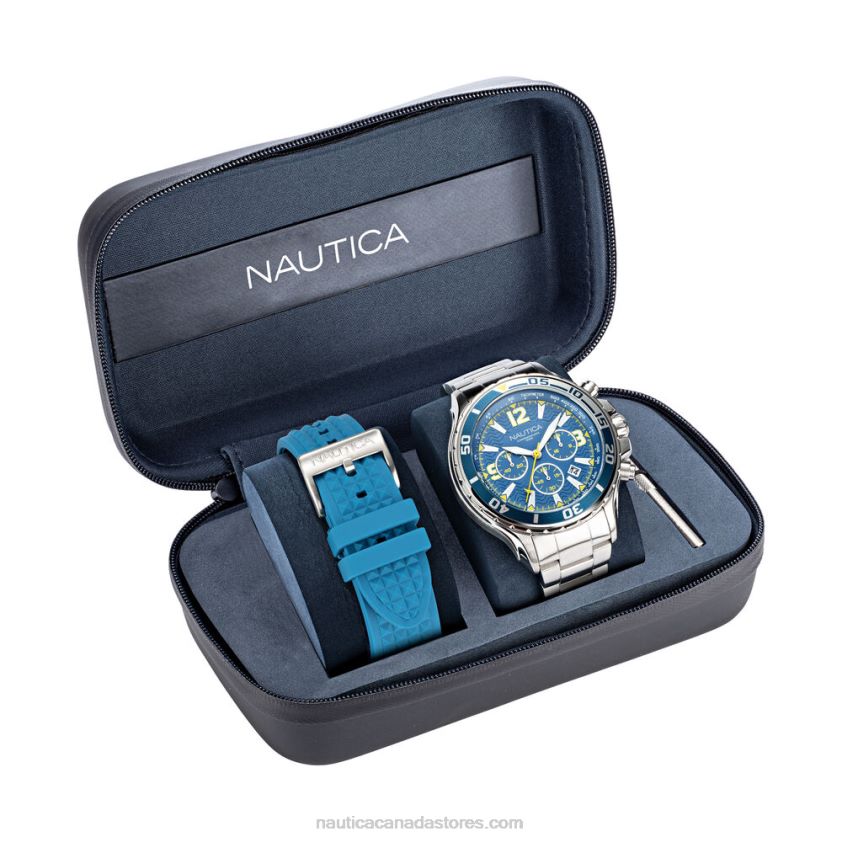 Chronograph Watch Box Set Nautica Men Multi R260HV317