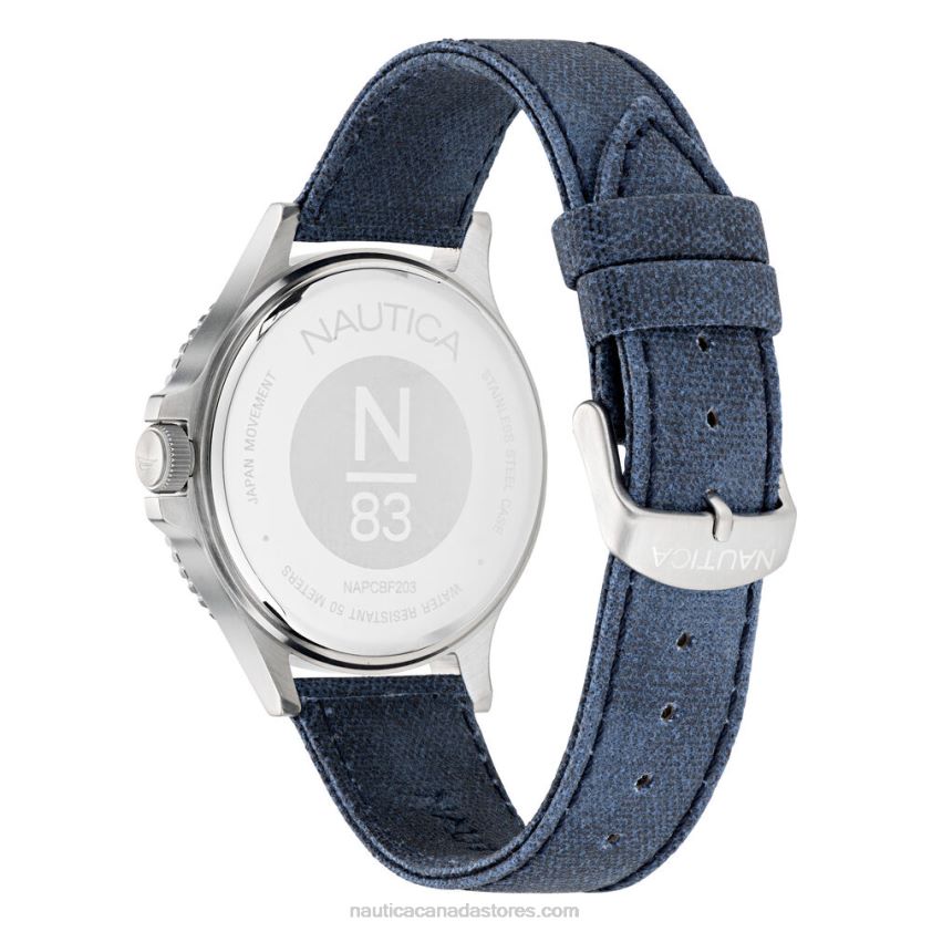 Cocoa Beach Solar-Powered Canvas 3-Hand Watch Nautica Men Multi R260HV296