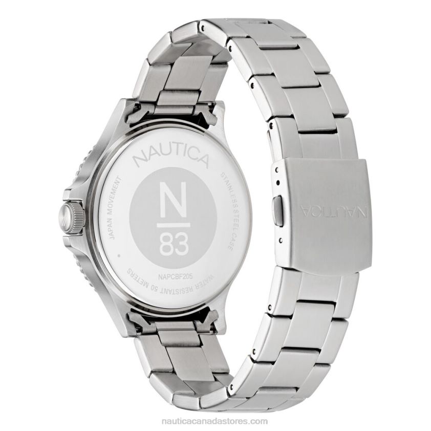 Cocoa Beach Solar-Powered Stainless Steel 3-Hand Watch Nautica Men Multi R260HV287
