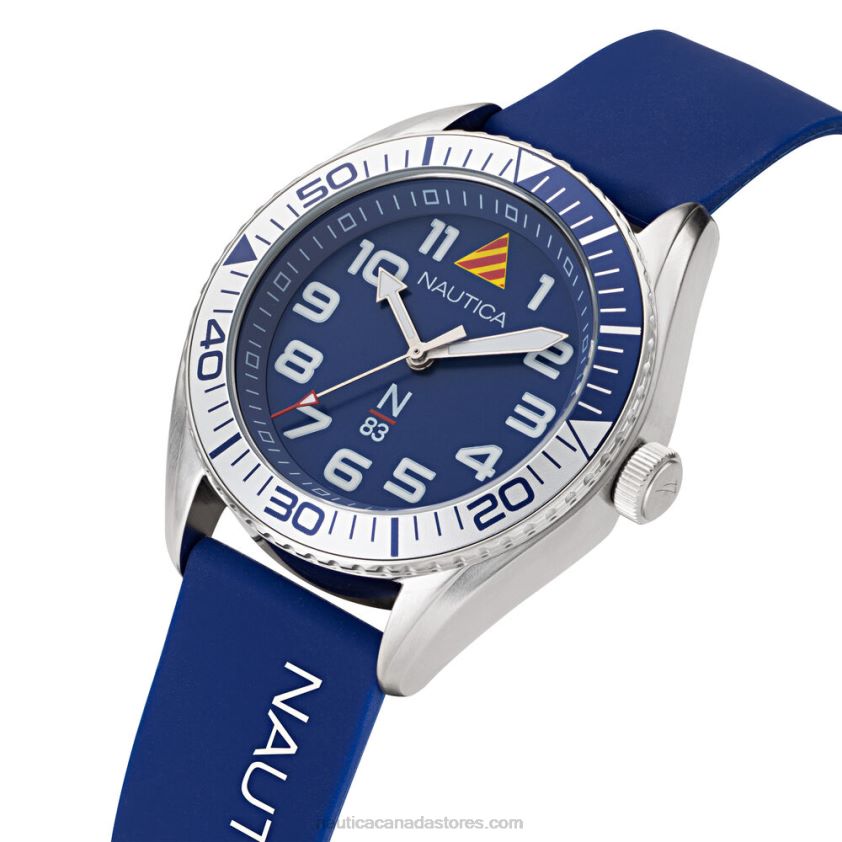 Finn World Silicone 3-Hand Watch Nautica Men Multi R260HV303