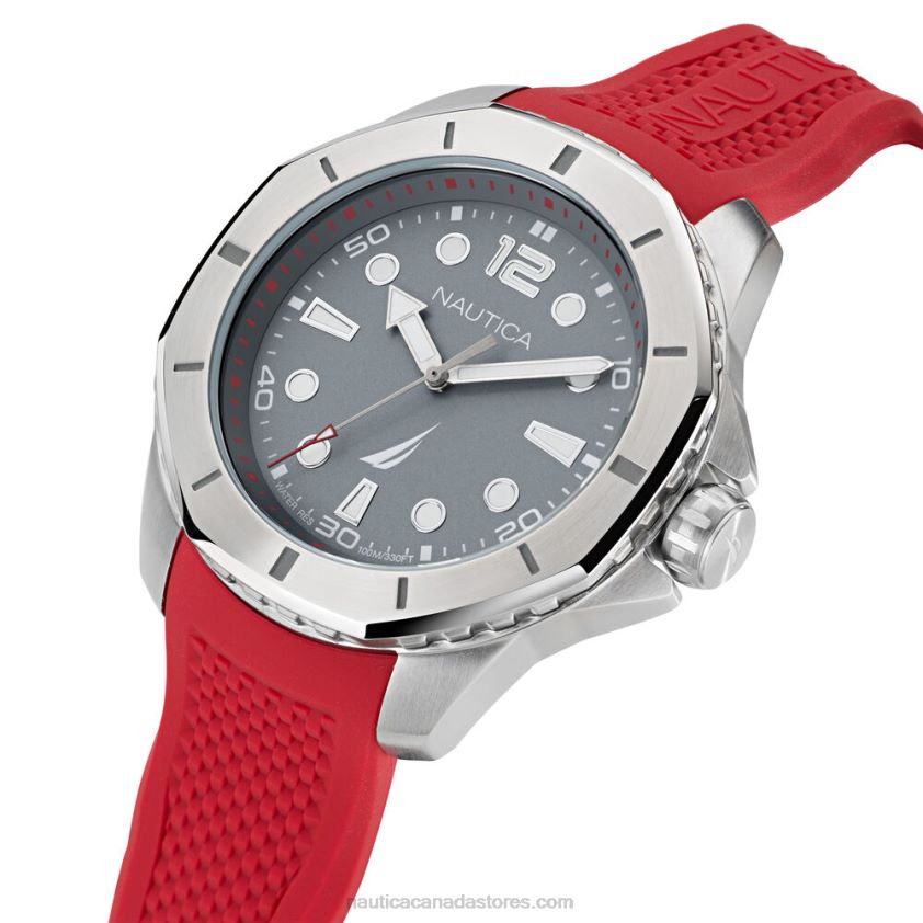 Koh May Bay Silicone 3-Hand Watch Nautica Men Multi R260HV338