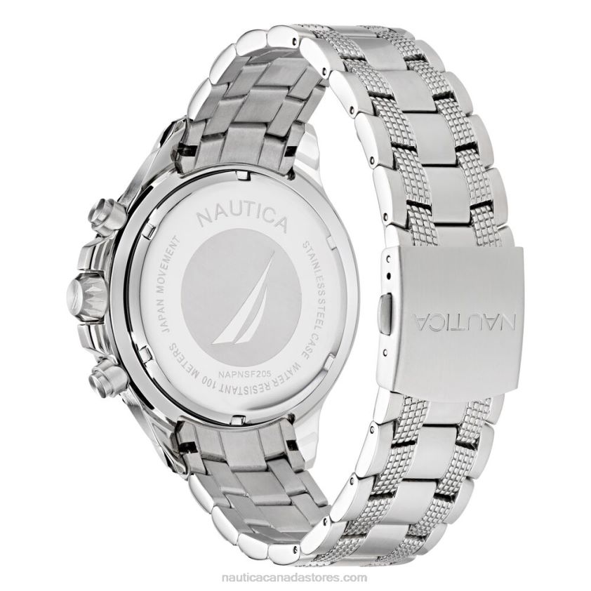 Nst Stainless Steel And Silicone Watch Box Set Nautica Men Multi R260HV269