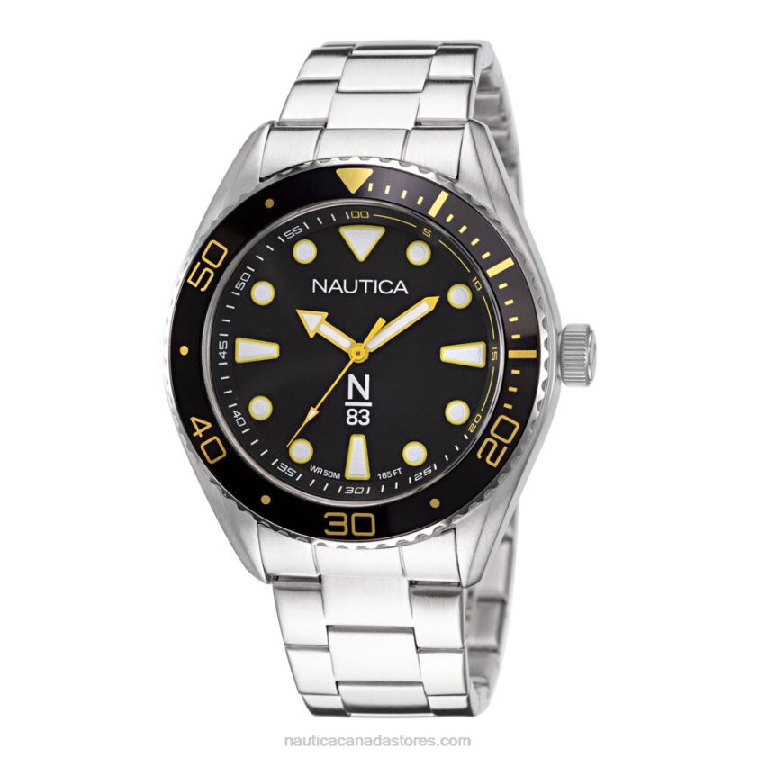 Stainless Steel 3-Hand Watch Nautica Men Multi R260HV352