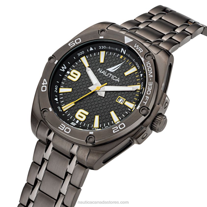 Tin Can Bay Stainless Steel 3-Hand Watch Nautica Men Multi R260HV395