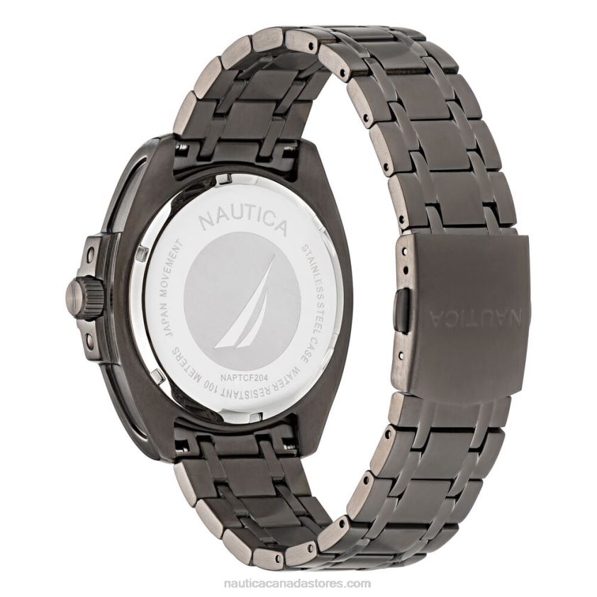 Tin Can Bay Stainless Steel 3-Hand Watch Nautica Men Multi R260HV395