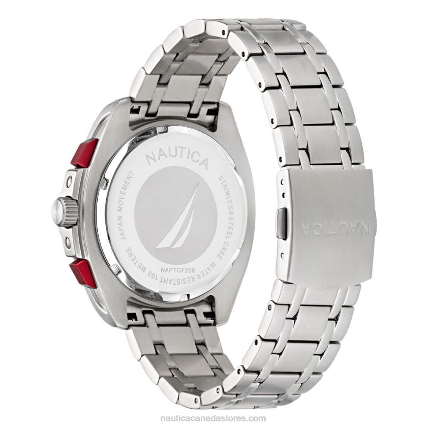 Tin Can Bay Stainless Steel Chronograph Watch Nautica Men Multi R260HV213