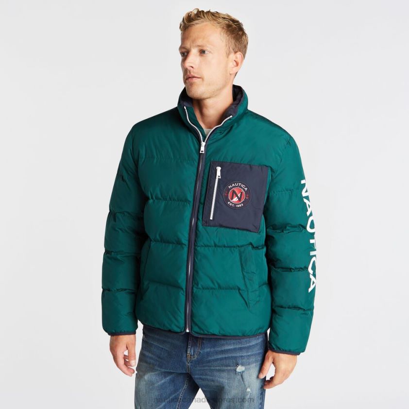 Big & Tall Puffer Jacket With Tempasphere Nautica Men Olive R260HV641
