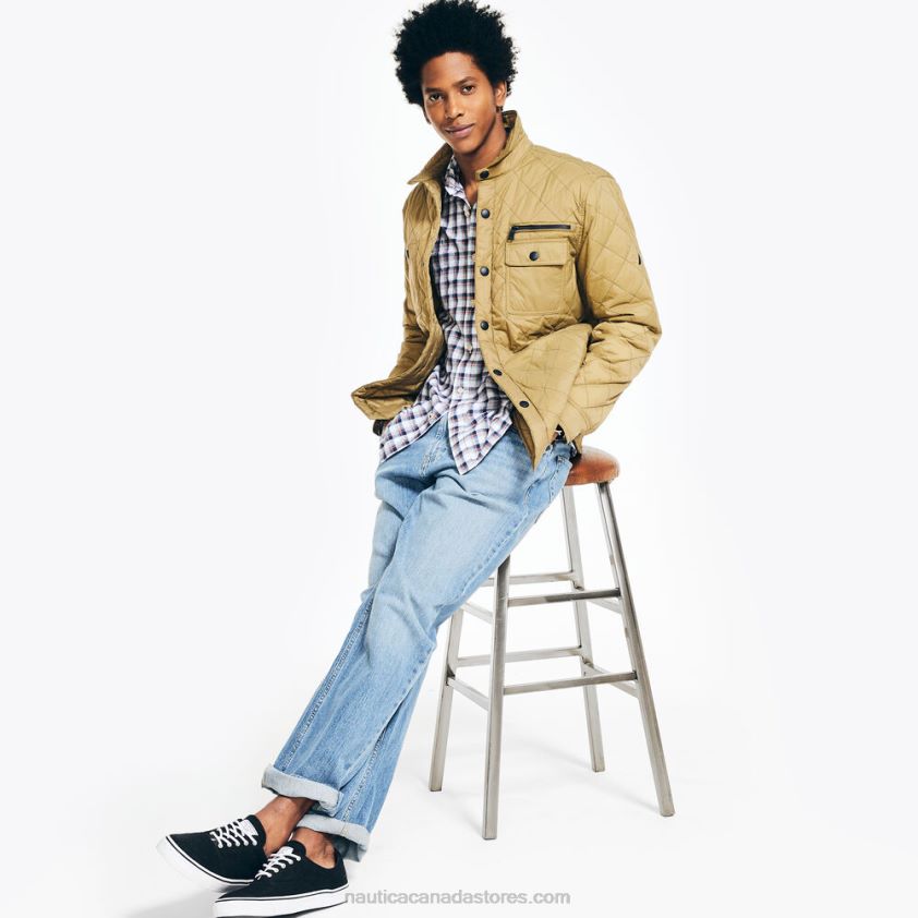 Big & Tall Sustainably Crafted Tempasphere Quilted Shirt Jacket Nautica Men Bimini Green R260HV561