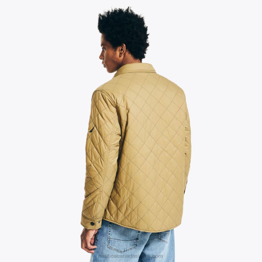 Big & Tall Sustainably Crafted Tempasphere Quilted Shirt Jacket Nautica Men Bimini Green R260HV561