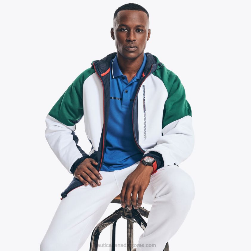 Competition Sustainably Crafted Full-Zip Jacket Nautica Men Bright White R260HV516