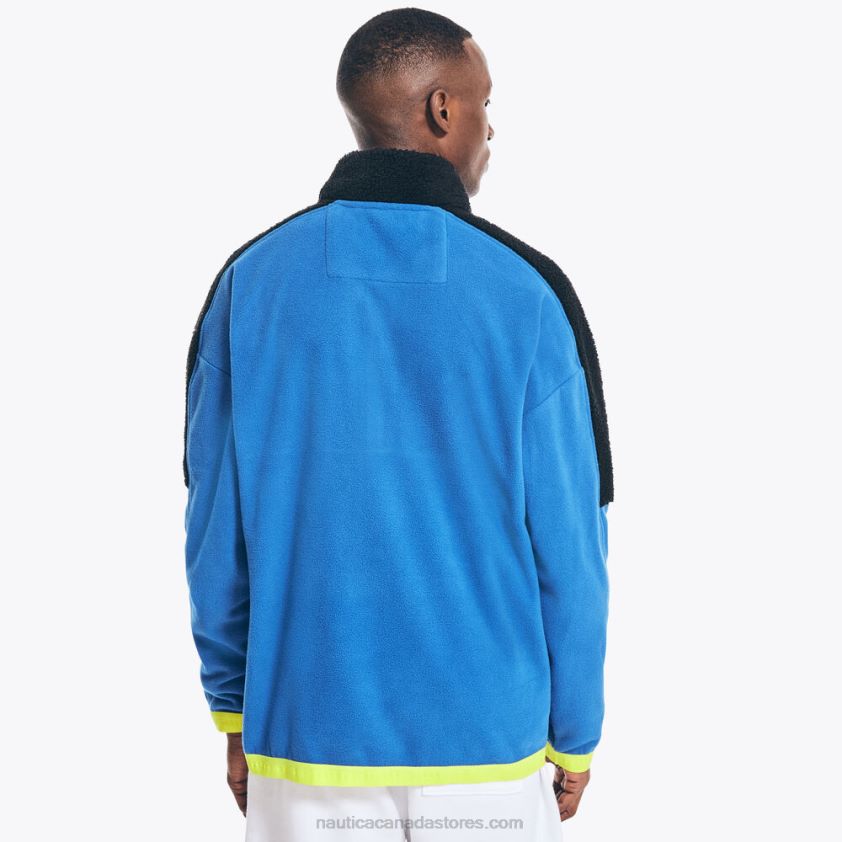 Competition Sustainably Crafted Mixed Media Half-Zip Jacket Nautica Men Bright Cobalt R260HV498