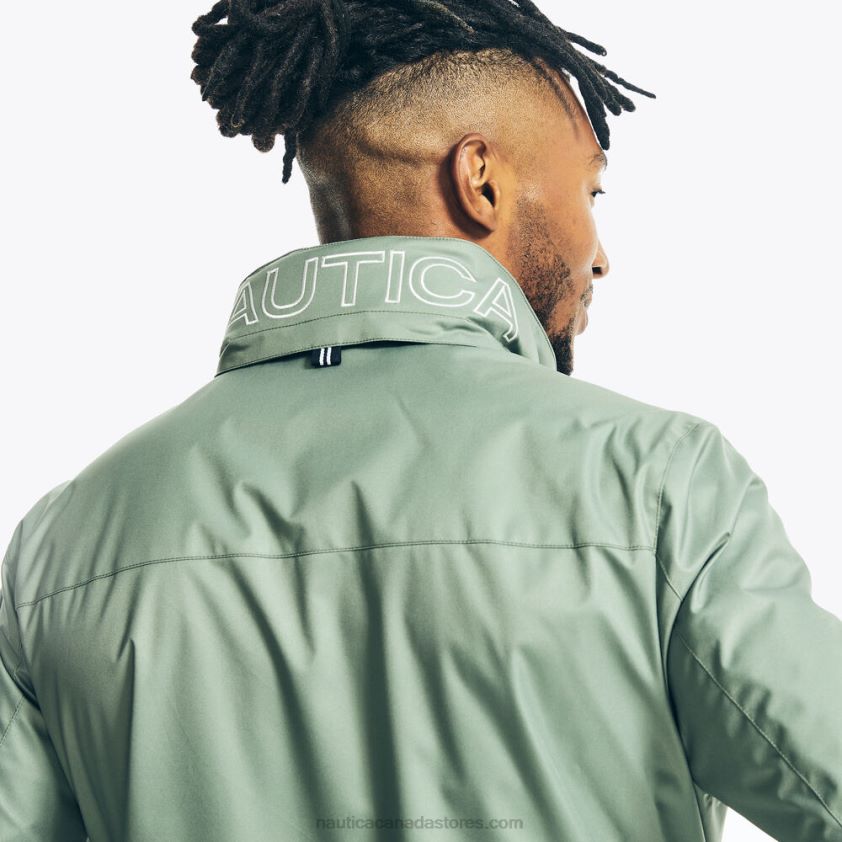 Lightweight Colorblock Bomber Jacket Nautica Men Jade Forest Heather R260HV595