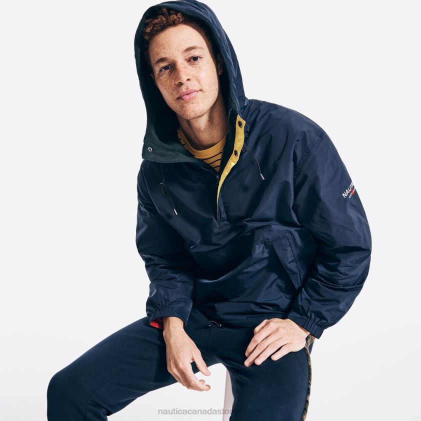 Sustainably Crafted Reversible Anorak Jacket Nautica Men Navy R260HV547