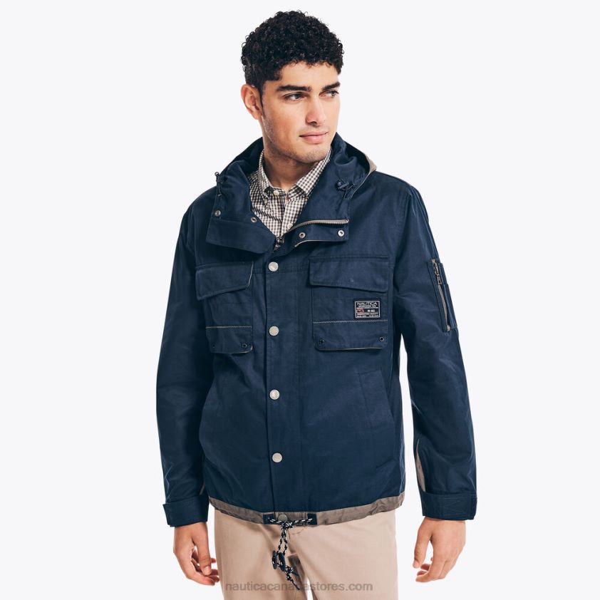 Utility Hooded Jacket Nautica Men Navy R260HV550