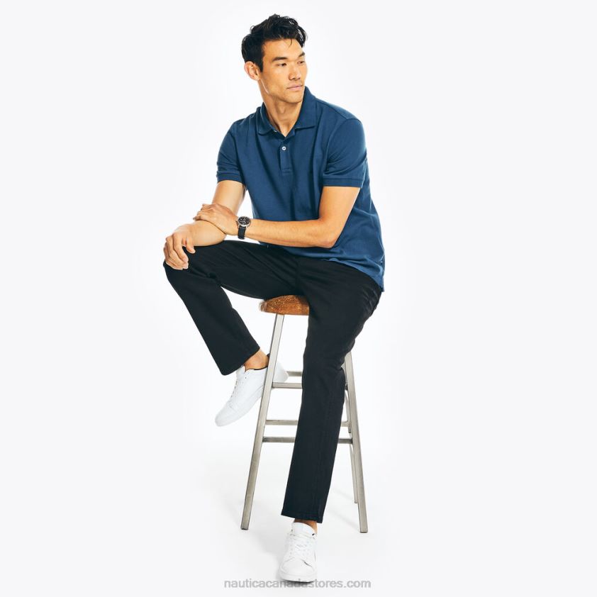 Vintage Straight Stretch Denim Nautica Men Black Ink Wash R260HV708