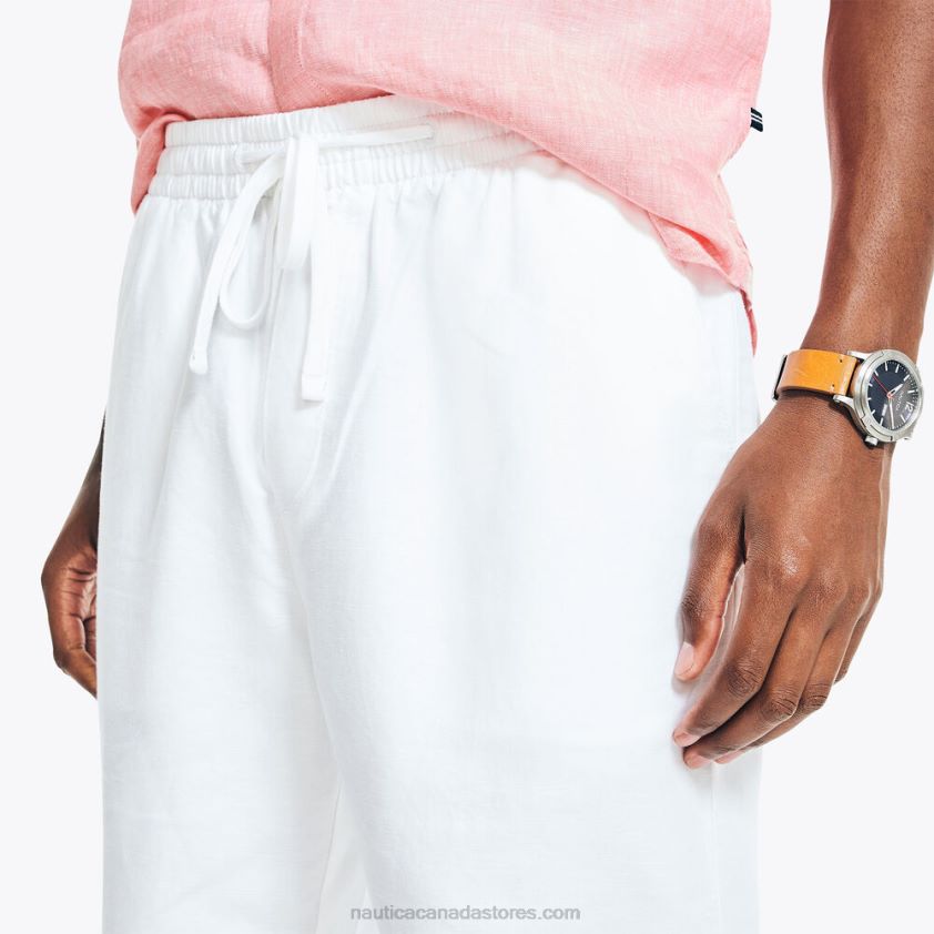 Classic Fit Linen Pull-On Pant Nautica Men Bright White R260HV624
