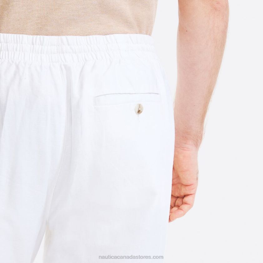 Classic Fit Linen Pull-On Pant Nautica Men Bright White R260HV624