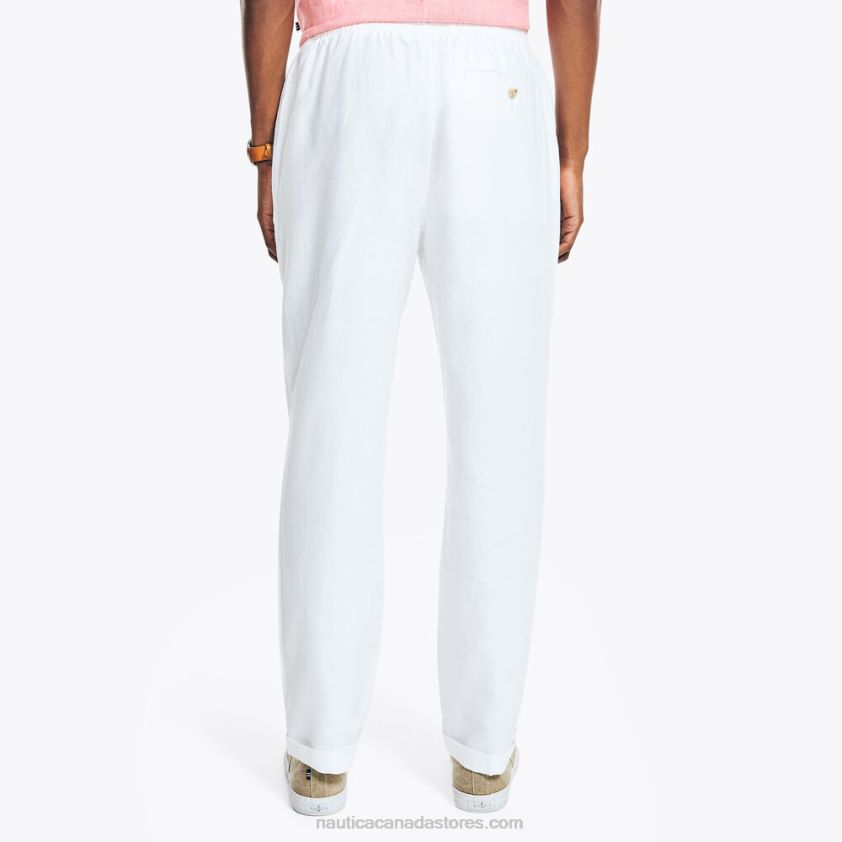 Classic Fit Linen Pull-On Pant Nautica Men Bright White R260HV624
